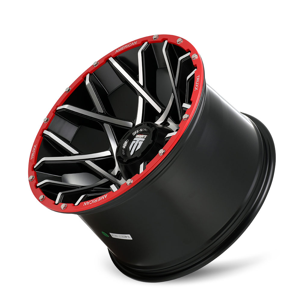 Gridlock AT1901 Gloss Black Machined 20X12 Off Road Wheels American Truxx