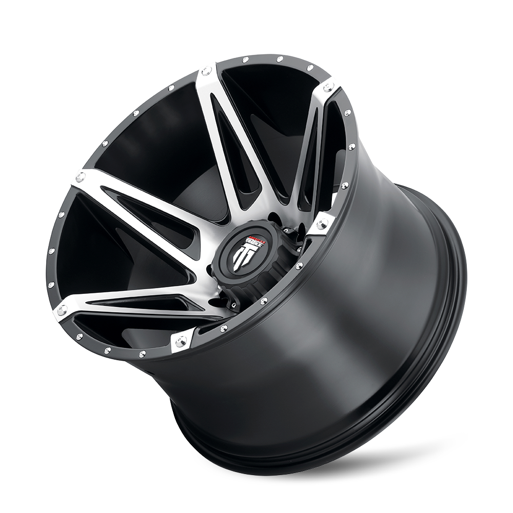 Kutz AT1902 Gloss Black Machined 20X9 Off Road Wheels American Truxx
