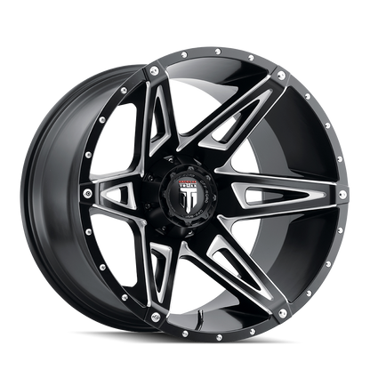 Kutz AT1902 Gloss Black Milled 18X9 Off Road Wheels American Truxx