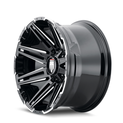 Boom AT1903 Gloss Black Milled 20X9 Off Road Wheels American Truxx