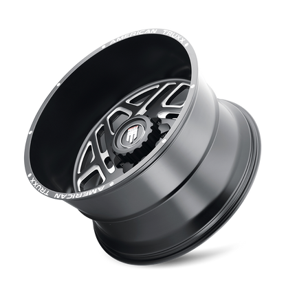 Cosmos AT1904 Satin Black Milled 20X12 Off Road Wheels American Truxx