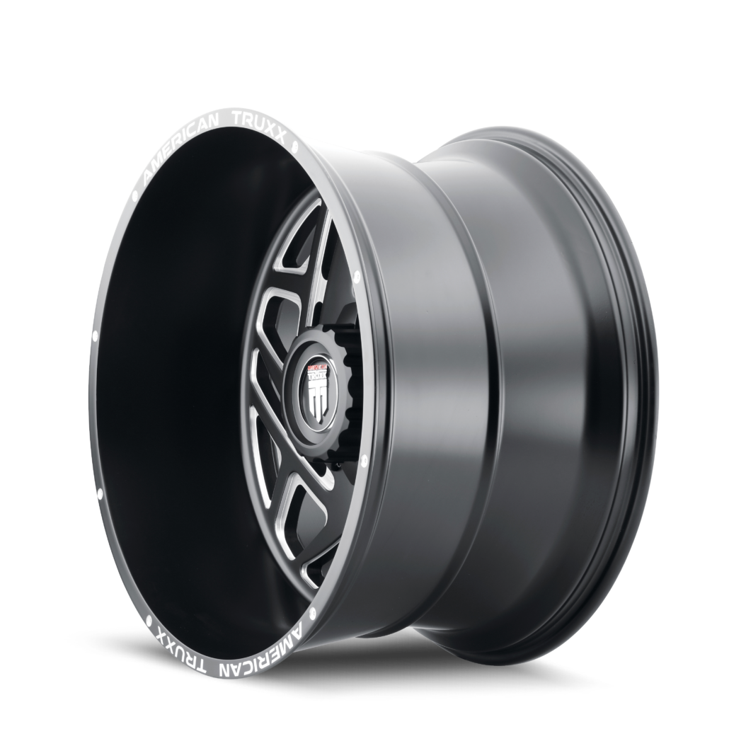 Cosmos AT1904 Satin Black Milled 24X14 Off Road Wheels American Truxx