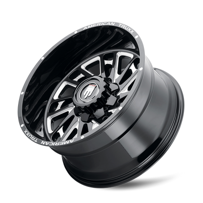 Blade AT1905 Gloss Black Milled 20X10 Off Road Wheels American Truxx