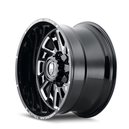 Blade AT1905 Gloss Black Milled 24X14 Off Road Wheels American Truxx