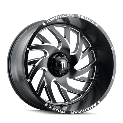 Xclusive AT1907 Satin Black Milled 24X14 Off Road Wheels American Truxx