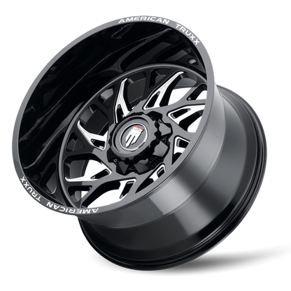 Destiny AT1913 Gloss Black Milled 20X10 Off Road Wheels American Truxx