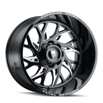 Destiny AT1913 Black Milled 20X12 Off Road Wheels American Truxx