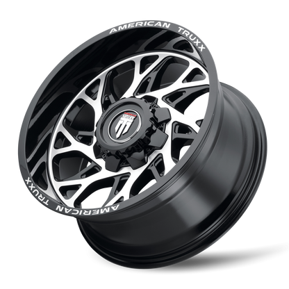Destiny AT1913 Black Machined 20X12 Off Road Wheels American Truxx