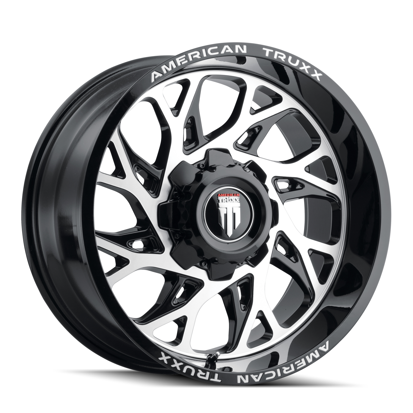 Destiny AT1913 Black Machined 20X9 Off Road Wheels American Truxx