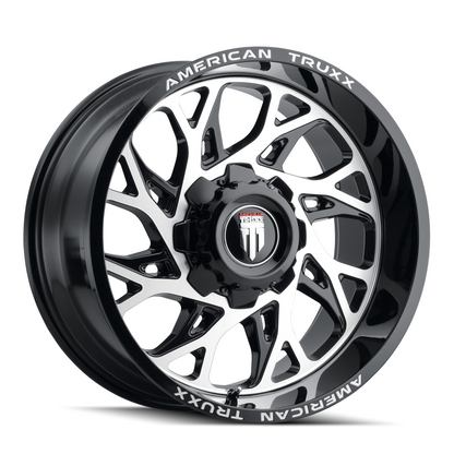 Destiny AT1913 Black Machined 20X9 Off Road Wheels American Truxx