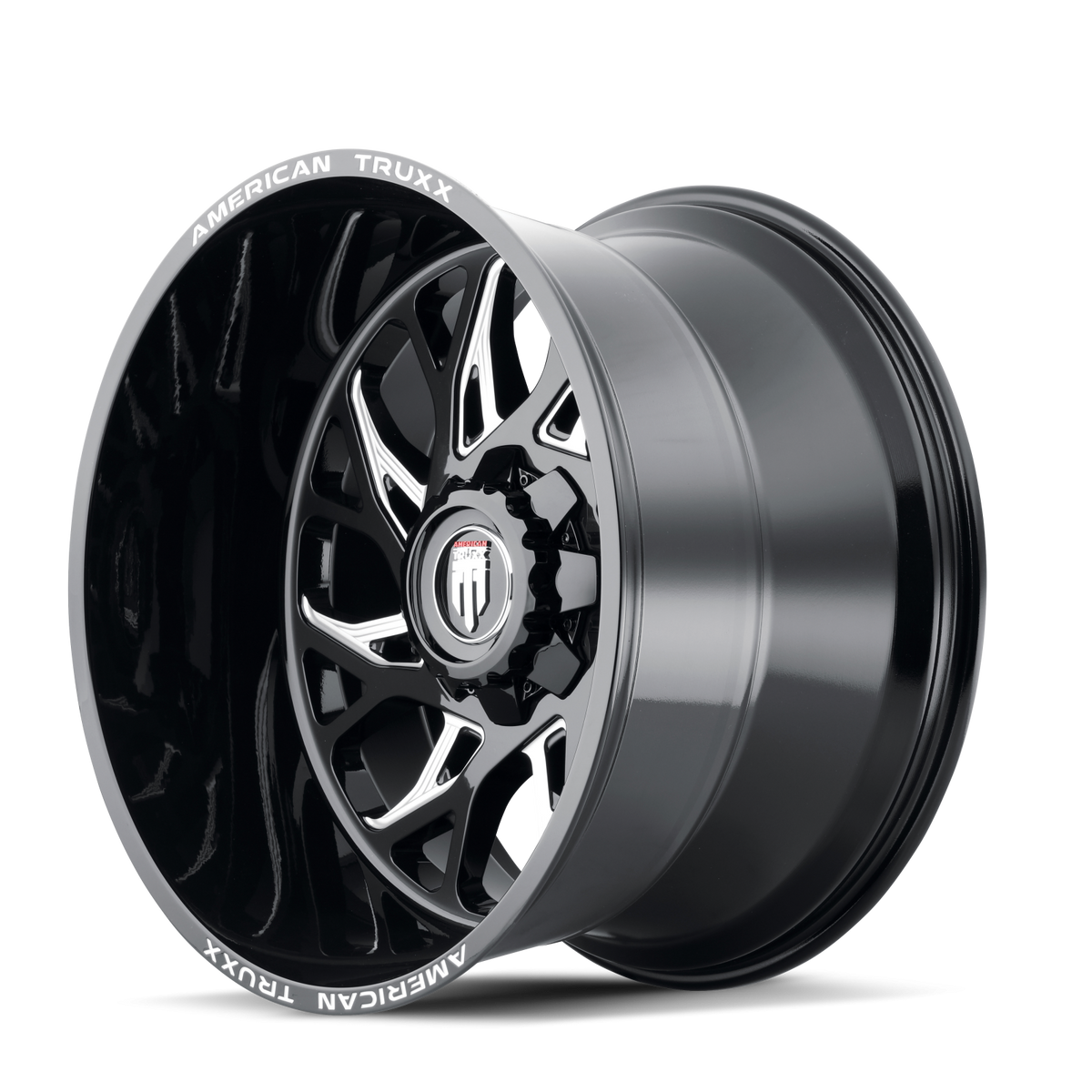 Destiny AT1913 Gloss Black Milled 20X9 Off Road Wheels American Truxx