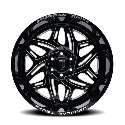 Euphoria AT1914 Black Milled 20X10 Off Road Wheels American Truxx