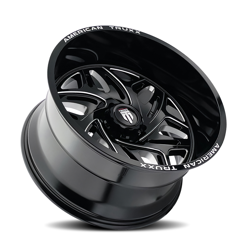 Euphoria AT1914 Black Milled 20X10 Off Road Wheels American Truxx