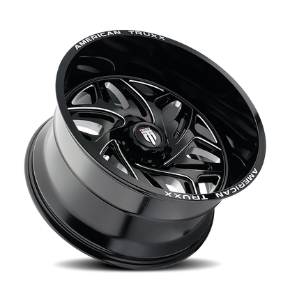 Euphoria AT1914 Black Milled 22X12 Off Road Wheels American Truxx