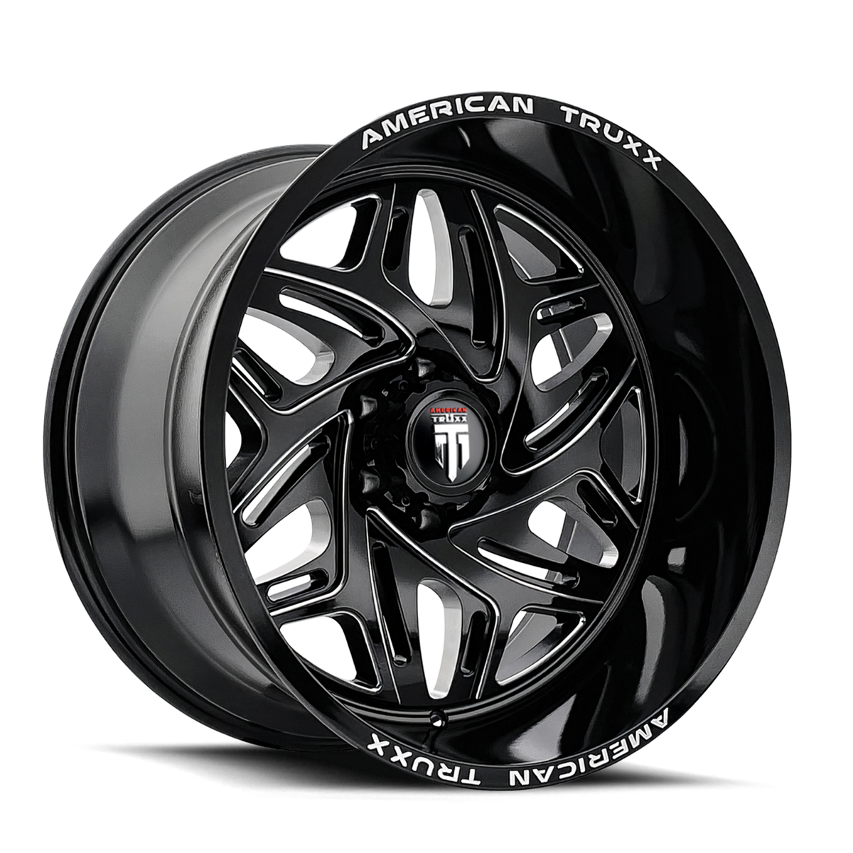 Euphoria AT1914 Black Milled 20X9 Off Road Wheels American Truxx