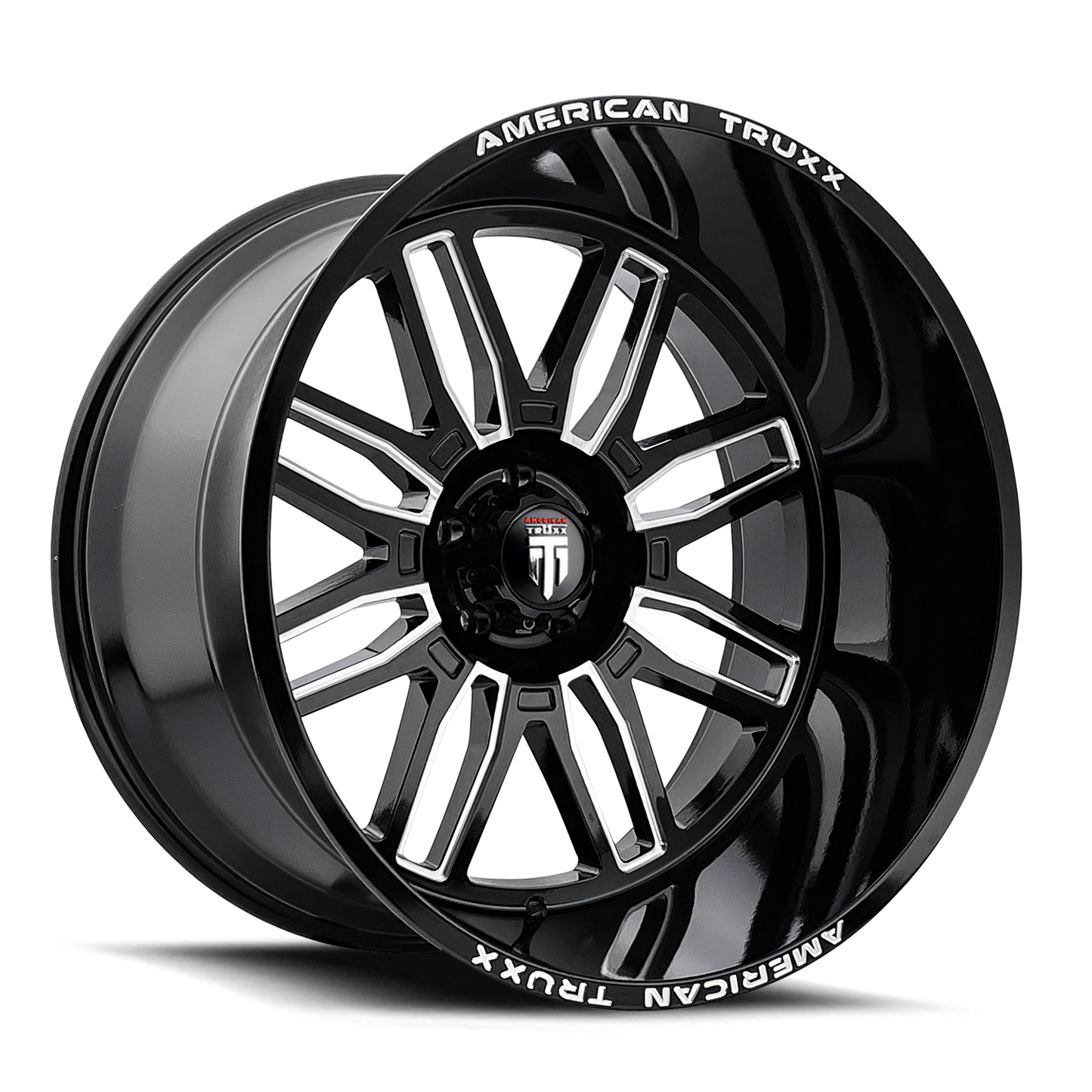 Restless AT1915 Black Milled 20X10 Off Road Wheels American Truxx
