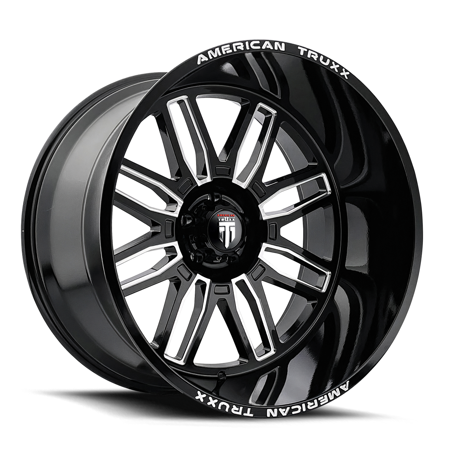 Restless AT1915 Black Milled 20X10 Off Road Wheels American Truxx