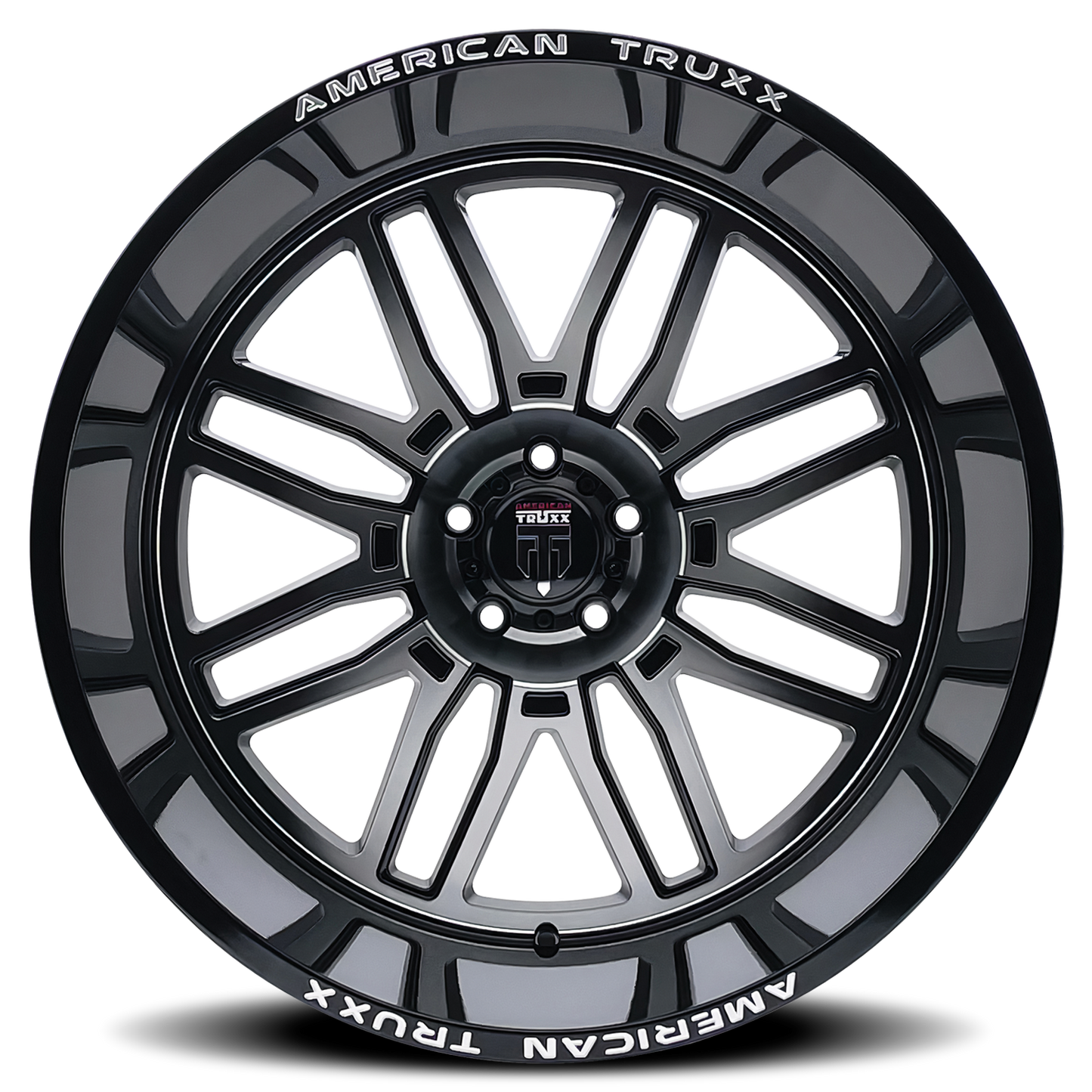 Restless AT1915 Black Machined 20X10 Off Road Wheels American Truxx