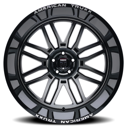 Restless AT1915 Black Machined 20X10 Off Road Wheels American Truxx
