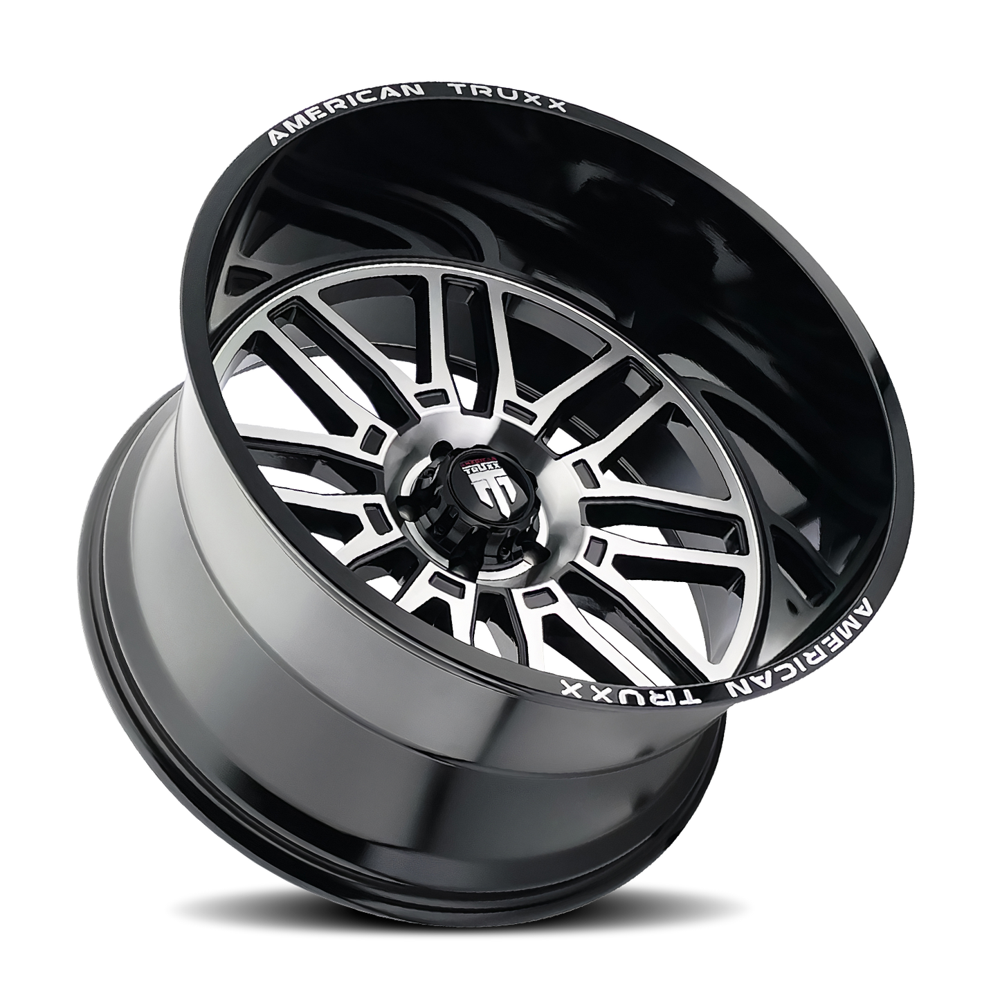 Restless AT1915 Black Machined 22X12 Off Road Wheels American Truxx