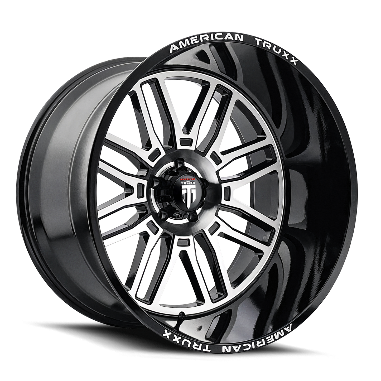 Restless AT1915 Black Machined 24X14 Off Road Wheels American Truxx