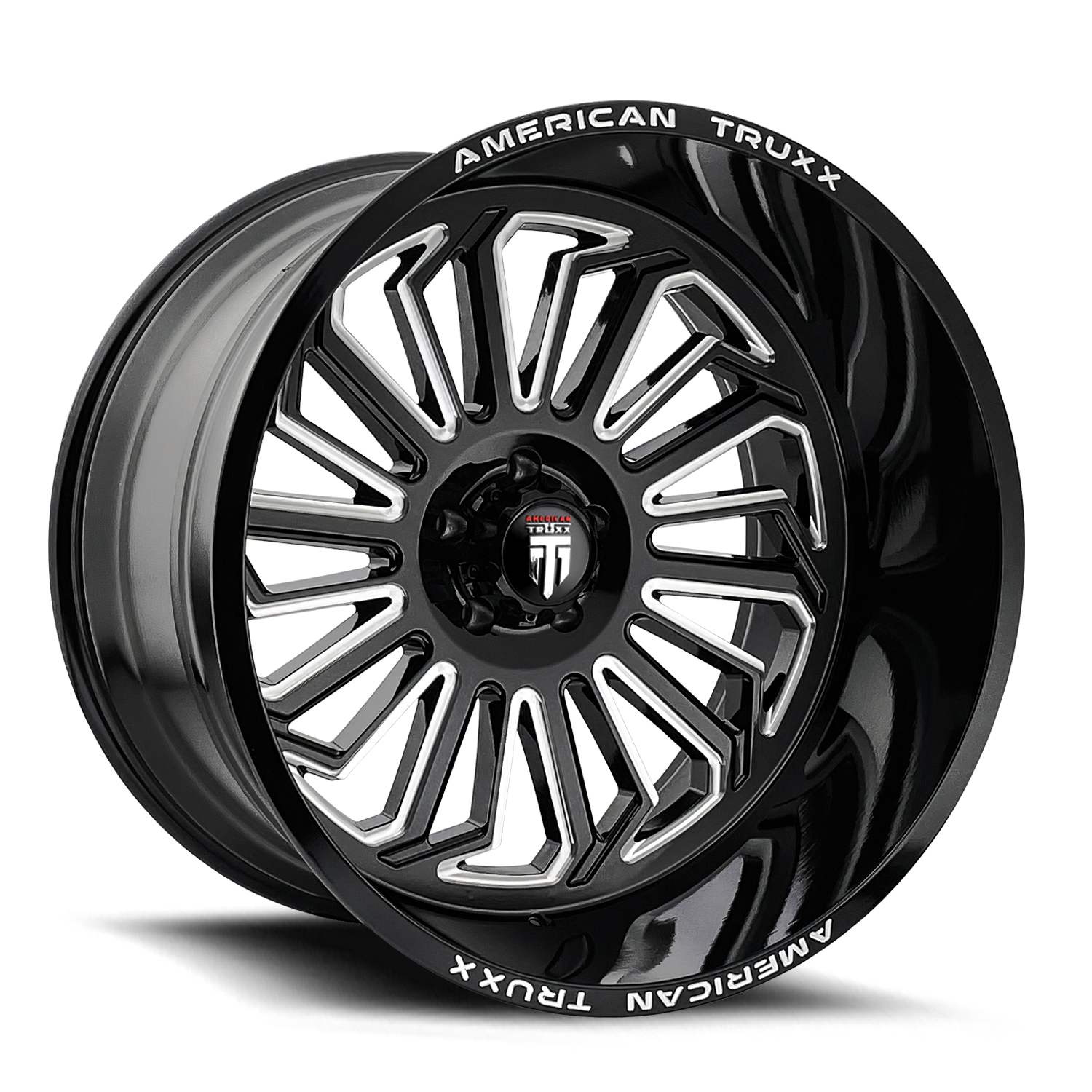 Butcher AT1916 Gloss Black Milled 20X10 Off Road Wheels American Truxx