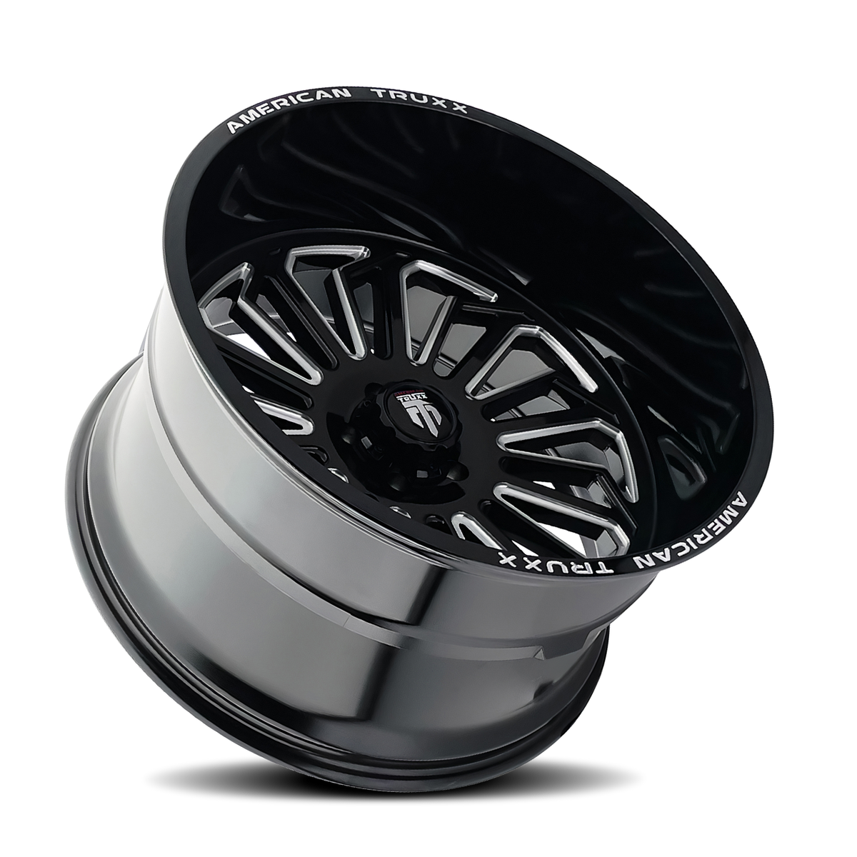 Butcher AT1916 Gloss Black Milled 22X12 Off Road Wheels American Truxx