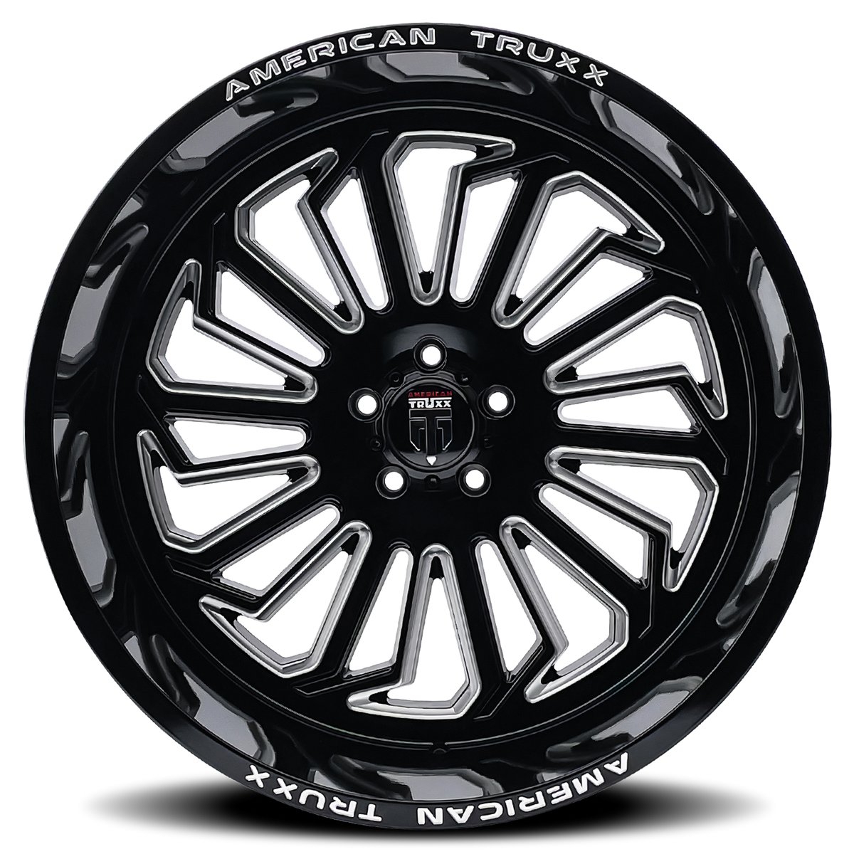 Butcher AT1916 Gloss Black Milled 20X9 Off Road Wheels American Truxx