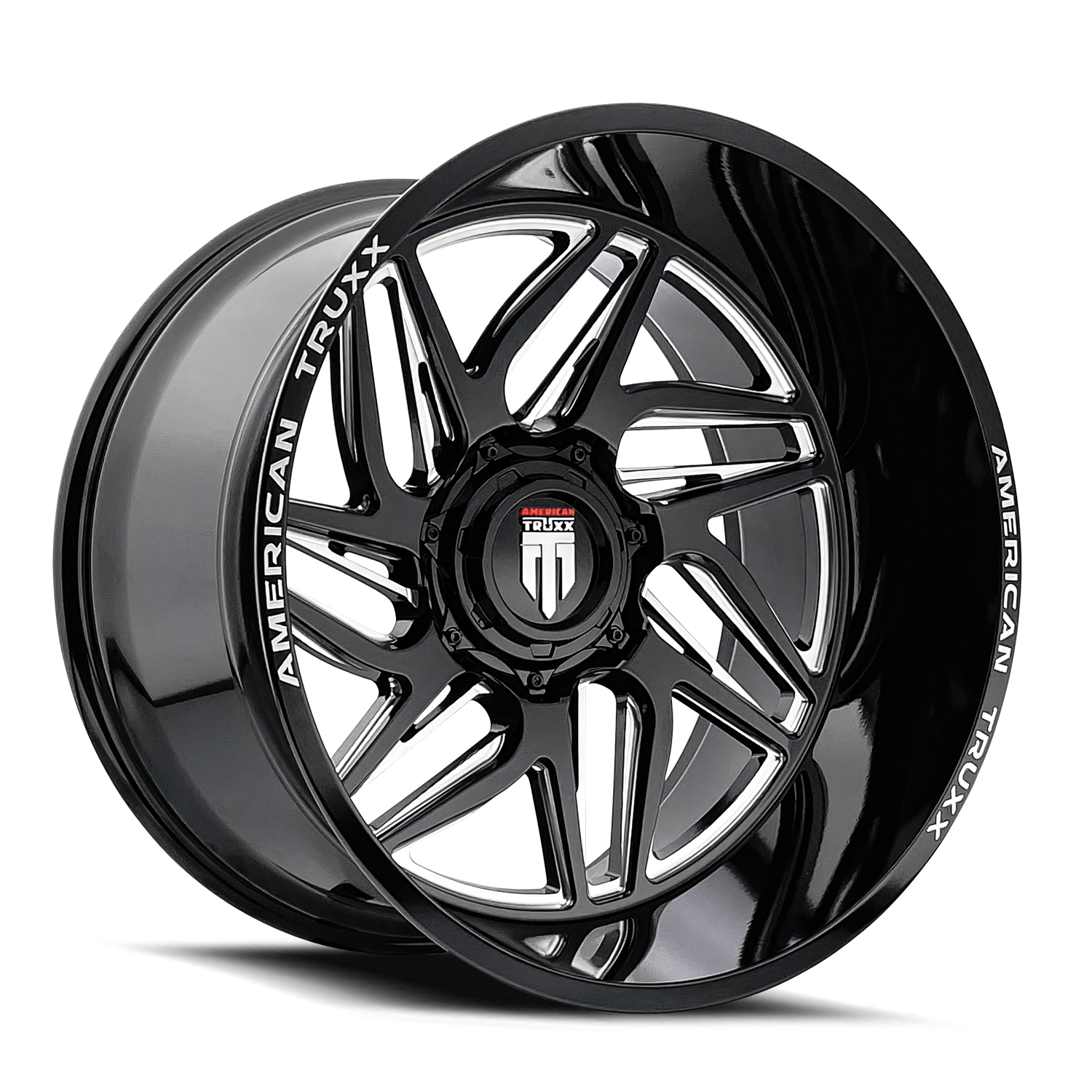 Goliath AT1917 Gloss Black Milled 20X10 Off Road Wheels American Truxx