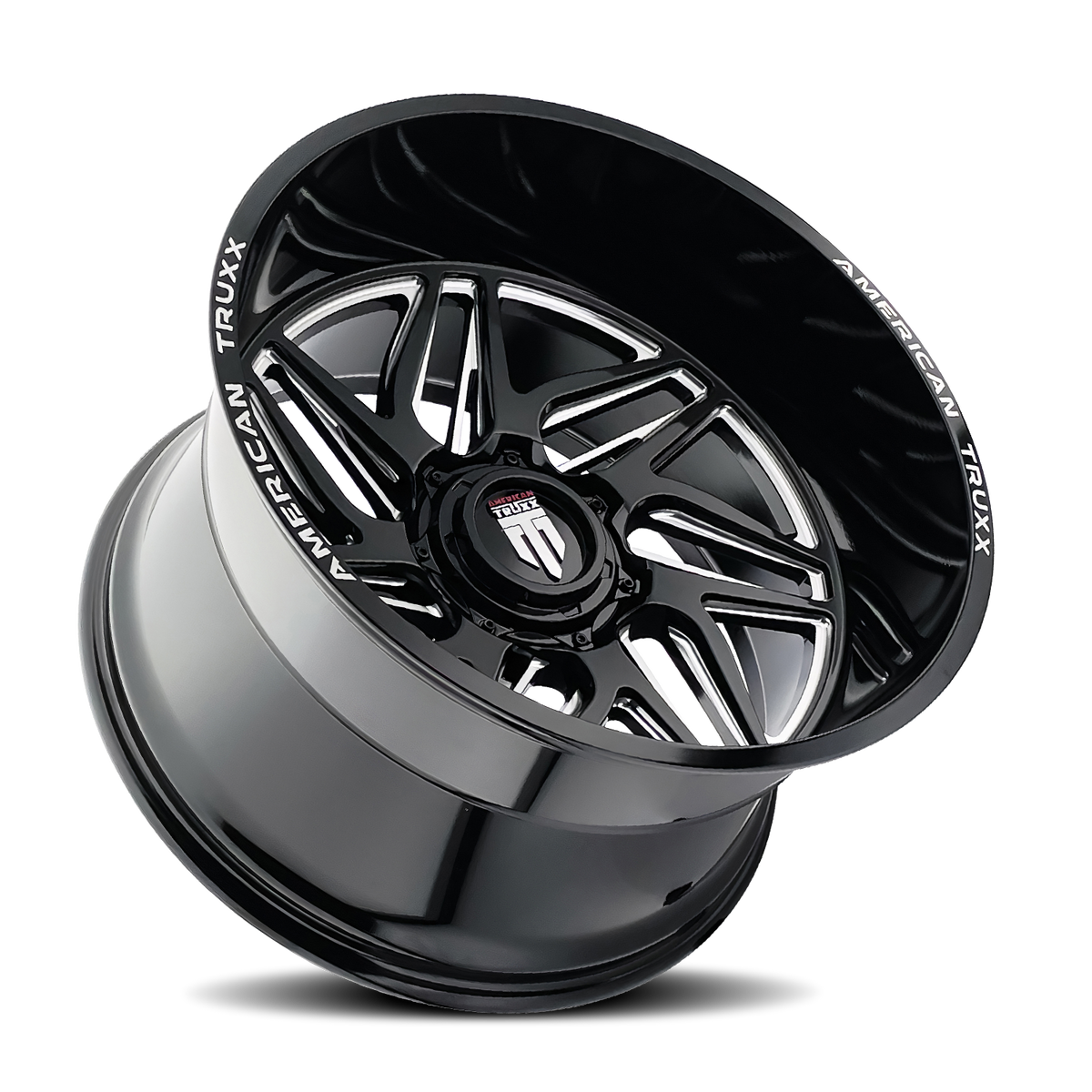 Goliath AT1917 Gloss Black Milled 20X10 Off Road Wheels American Truxx