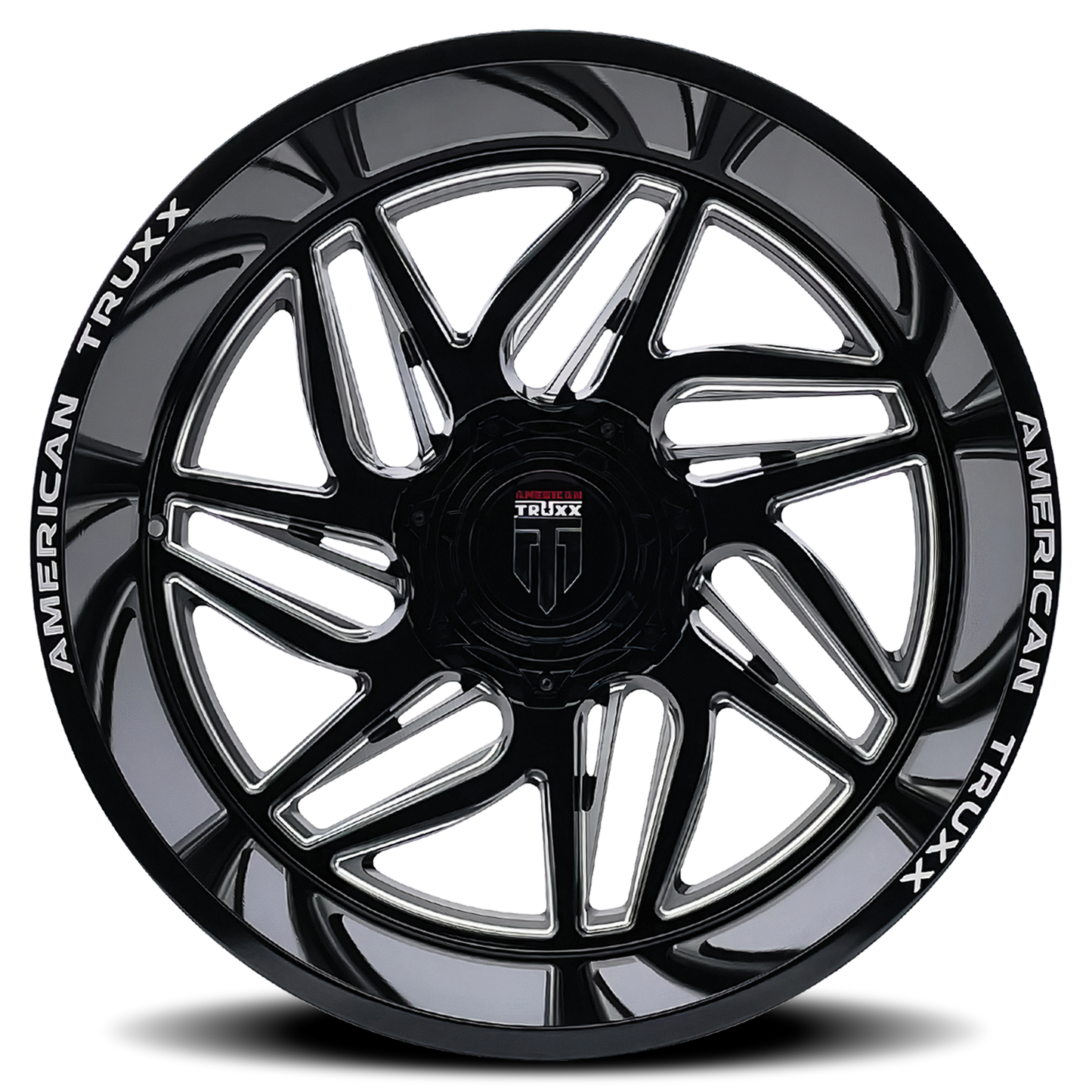 Goliath AT1917 Gloss Black Milled 20X10 Off Road Wheels American Truxx