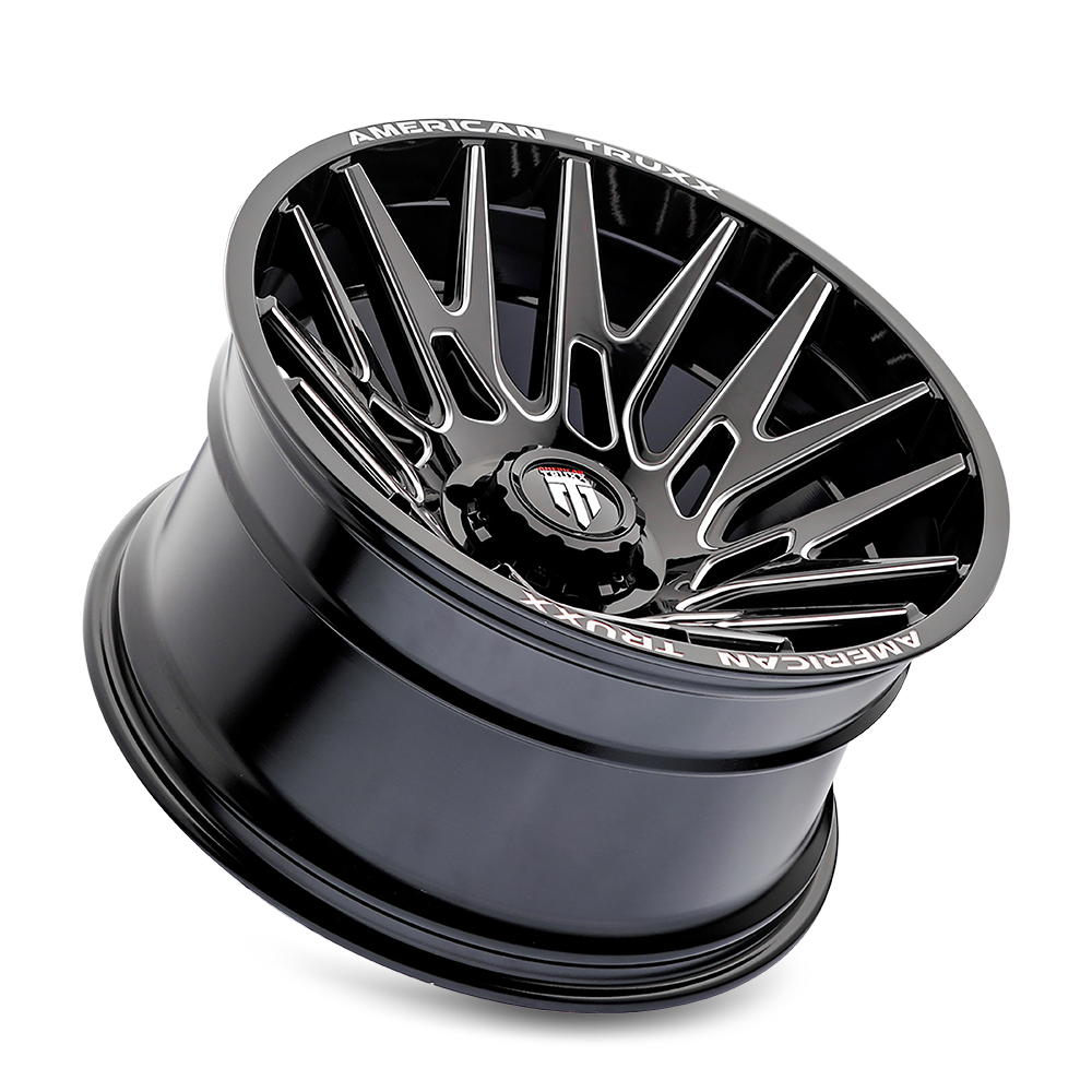 Evolution AT1919 Gloss Black Milled 22X12 Off Road Wheels AT