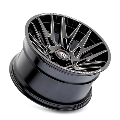 Evolution AT1919 Gloss Black Milled 22X12 Off Road Wheels AT