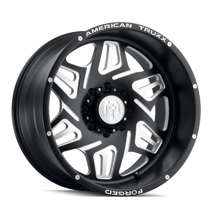 Forged Orion ATF1908 Matte Black Milled 22X12 Off Road Wheels American Truxx Forged