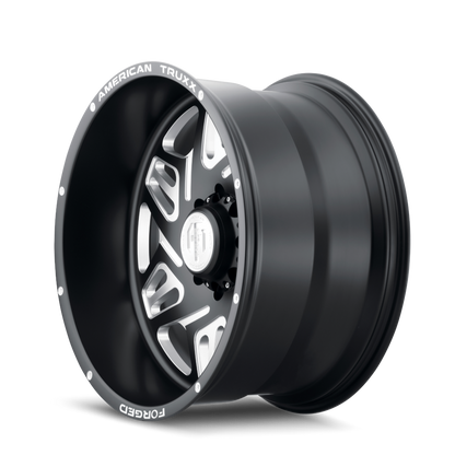 Forged Orion ATF1908 Matte Black Milled 22X12 Off Road Wheels American Truxx Forged