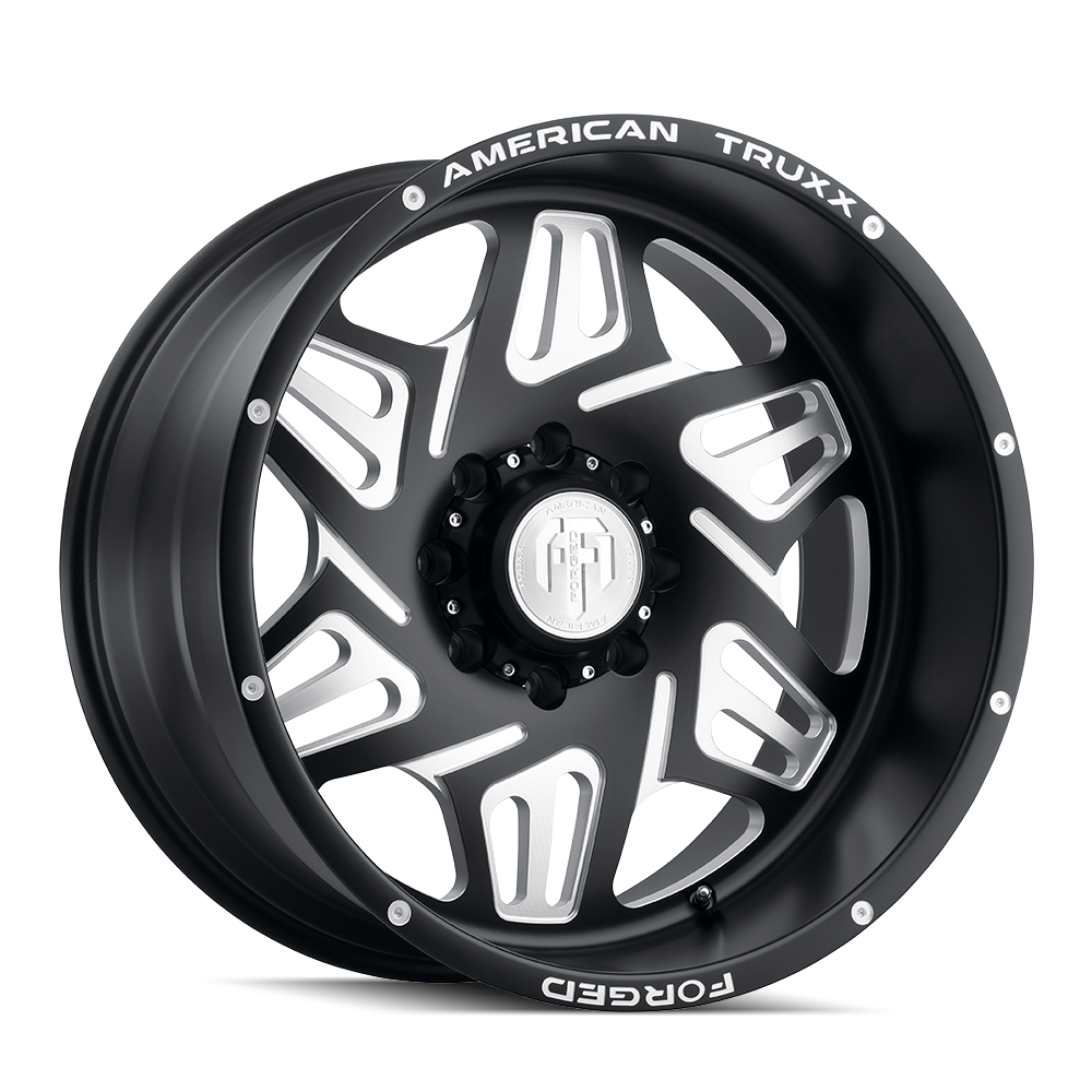 Forged Orion ATF1908 Matte Black Milled 24X14 Off Road Wheels American Truxx Forged