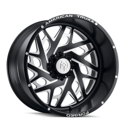 Forged Aries ATF1909 Matte Black Milled 22X12 Off Road Wheels American Truxx Forged