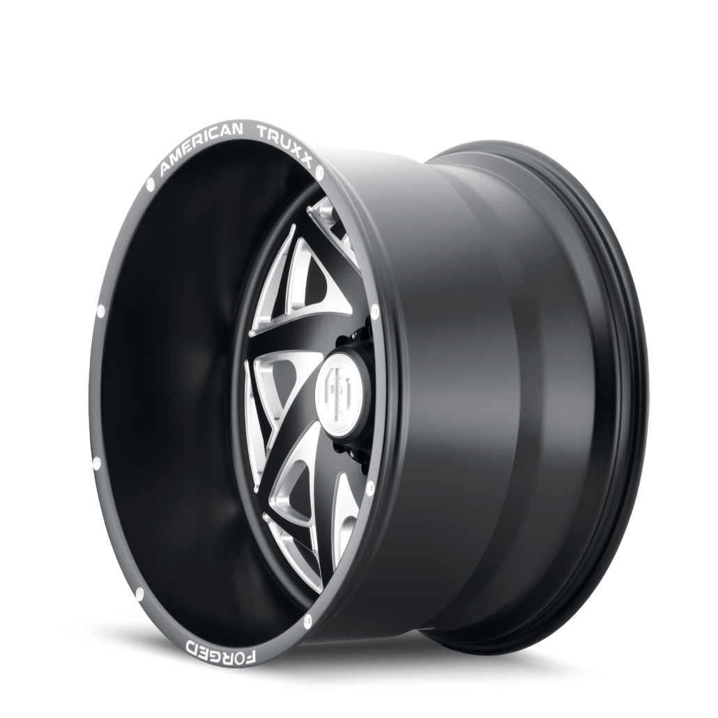 Forged Kronos ATF1910 Matte Black Milled 22X12 Off Road Wheels American Truxx Forged