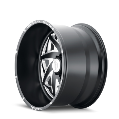Forged Kronos ATF1910 Matte Black Milled 24X14 Off Road Wheels American Truxx Forged