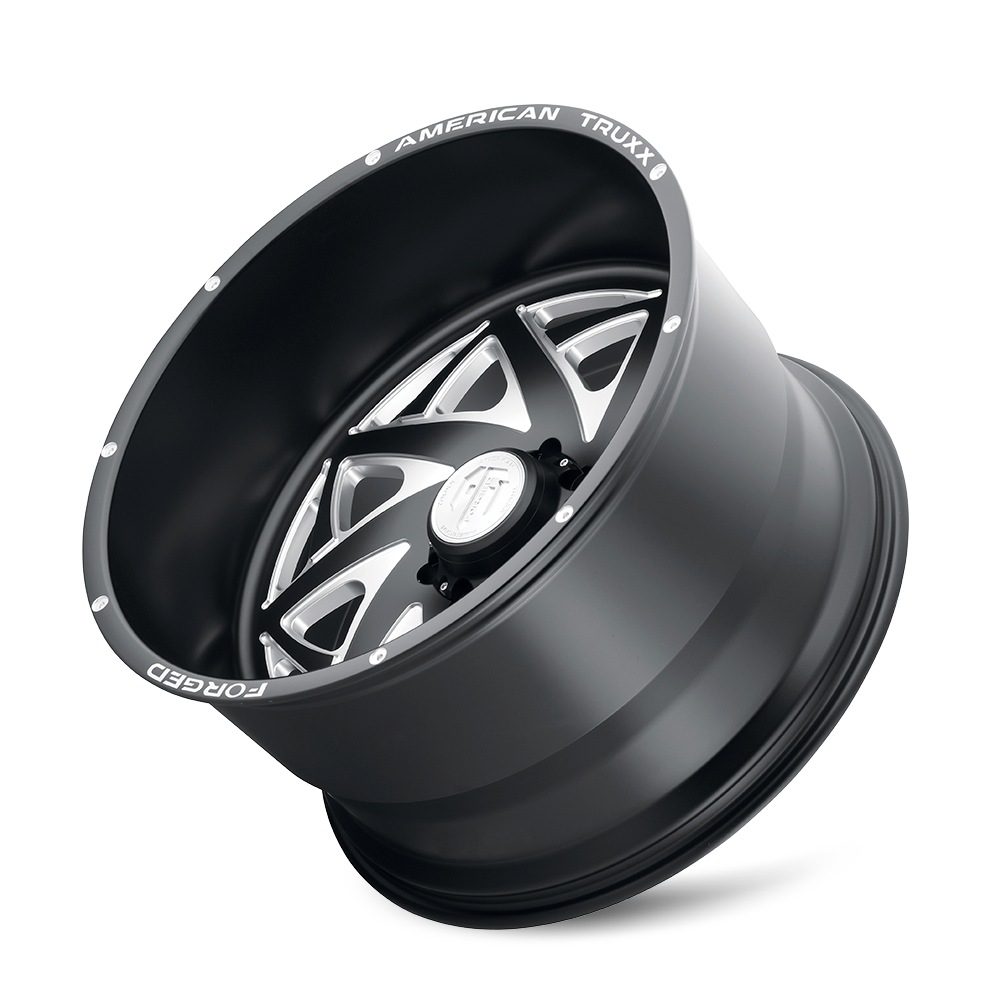Forged Kronos ATF1910 Matte Black Milled 24X14 Off Road Wheels American Truxx Forged