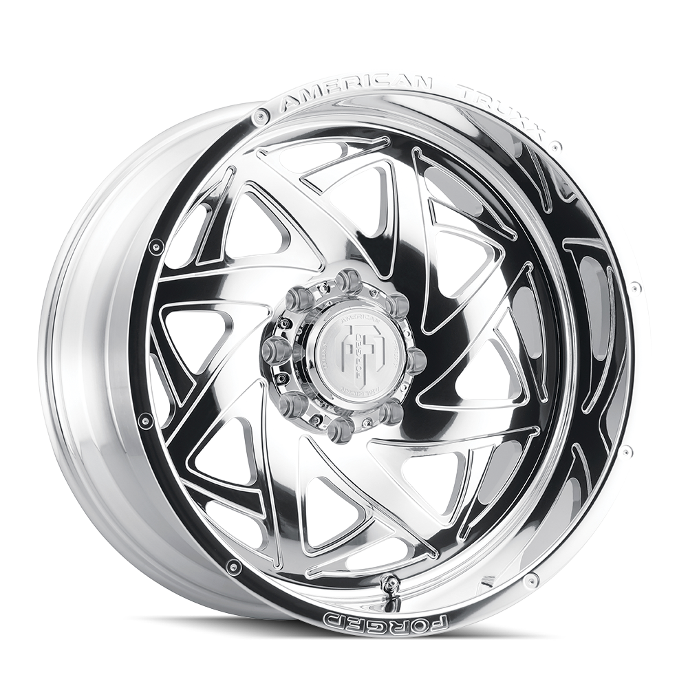 Forged Kronos ATF1910 Polished 24X14 Off Road Wheels American Truxx Forged