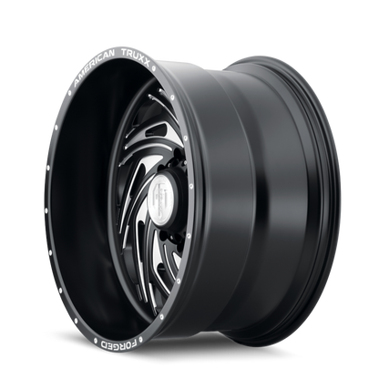 Twisted Forged Twisted ATF1911 Matte Black Milled 22X12 Off Road Wheels American Truxx Forged