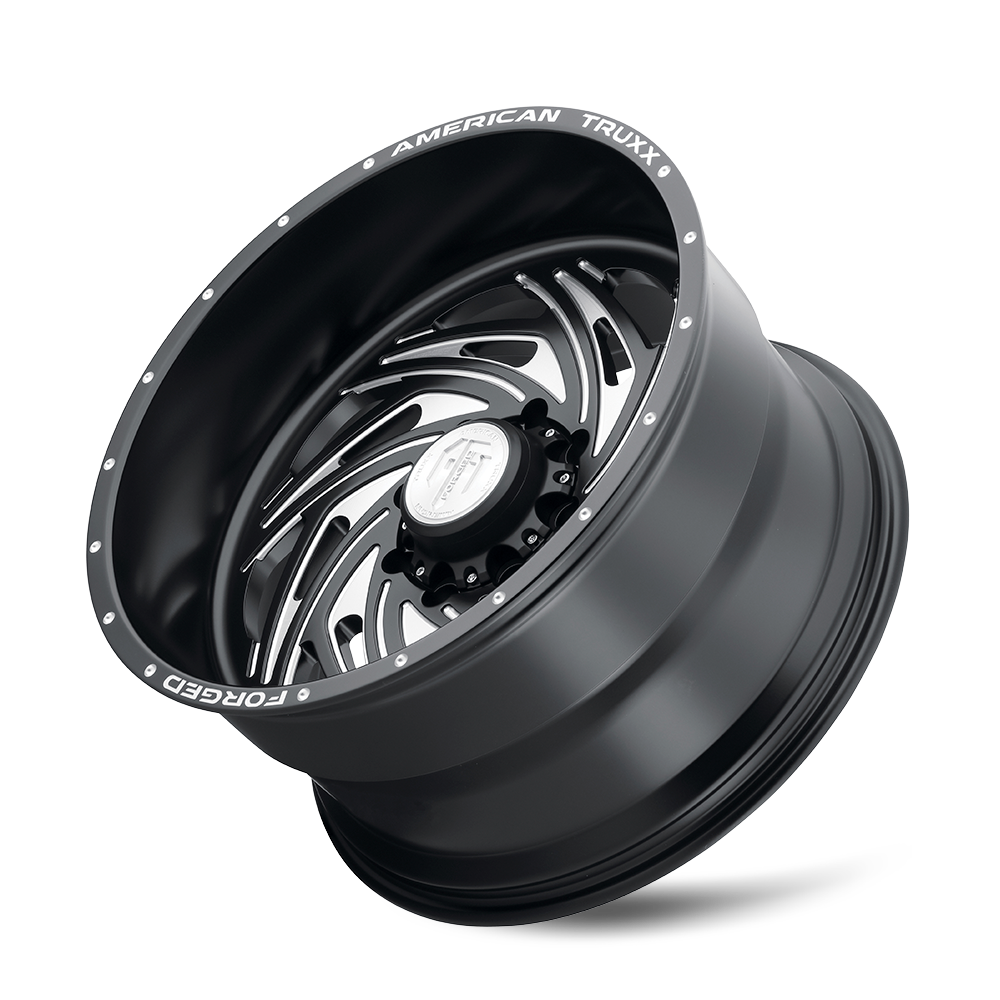 Twisted Forged Twisted ATF1911 Matte Black Milled 22X12 Off Road Wheels American Truxx Forged