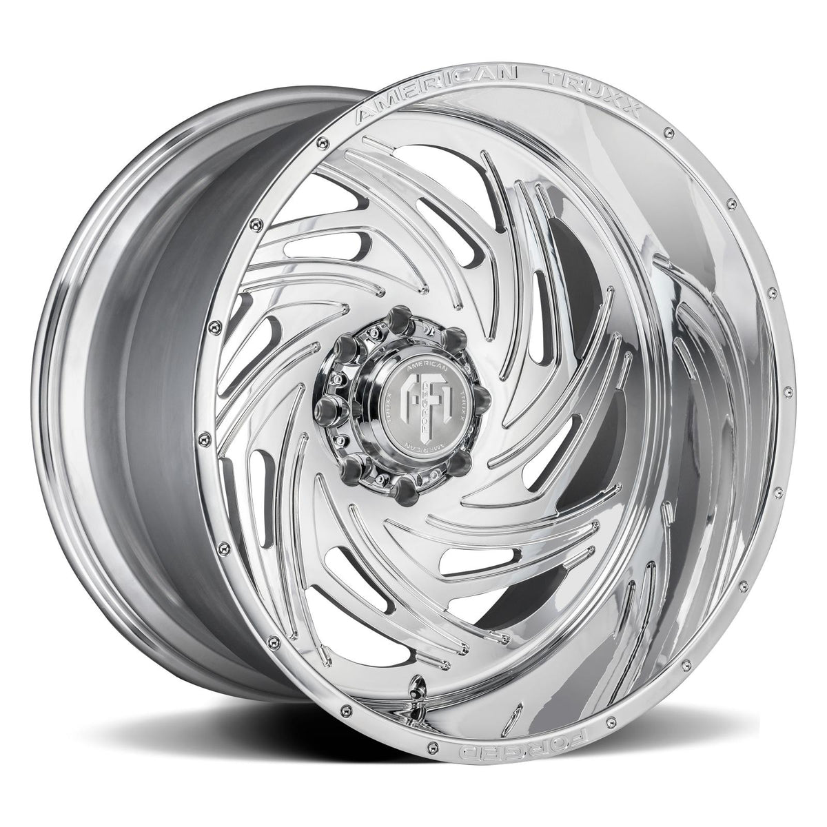 Twisted Forged Twisted ATF1911 Polished 22X12 Off Road Wheels American Truxx Forged