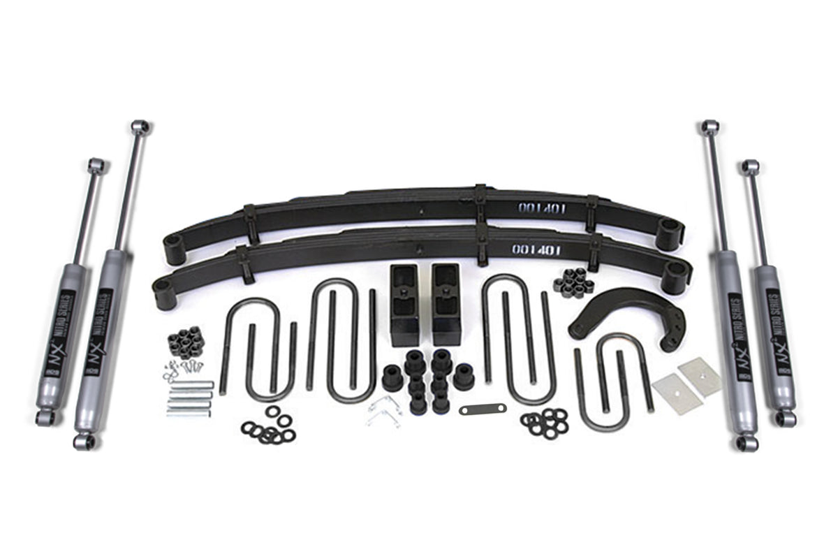 4 Inch Lift Kit Block Kit With Add A Leaf Chevy/GMC 1/2 Ton Truck/SUV 73-76 4WD BDS Suspension