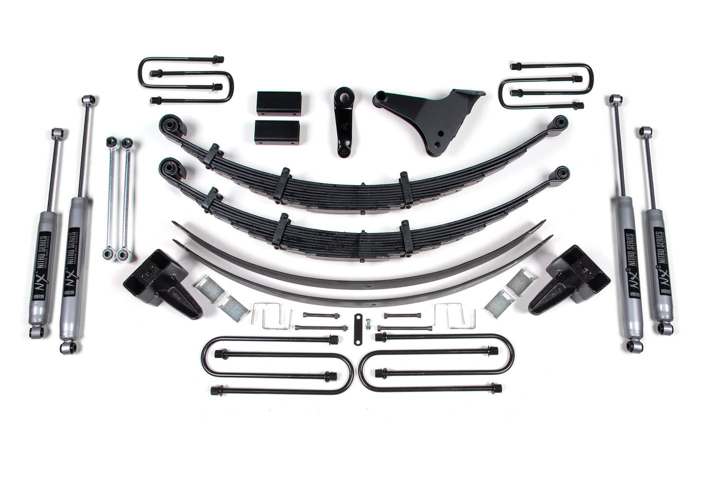 6 Inch Lift Kit Ford F250/F350 Super Duty 99-04 4WD Square U Bolt Block Kit With Factory Overload BDS Suspension
