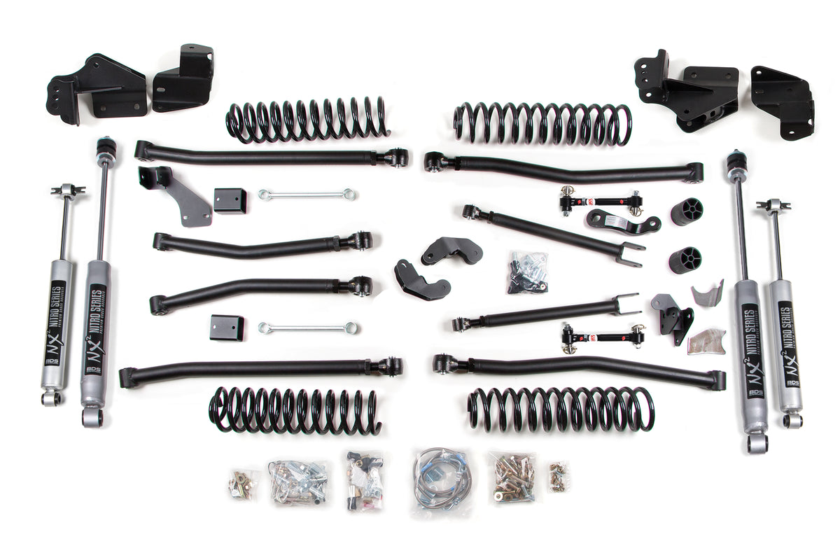 4.5 Inch Lift Kit Long Arm Jeep Wrangler JK 07-18 4-Door BDS Suspension