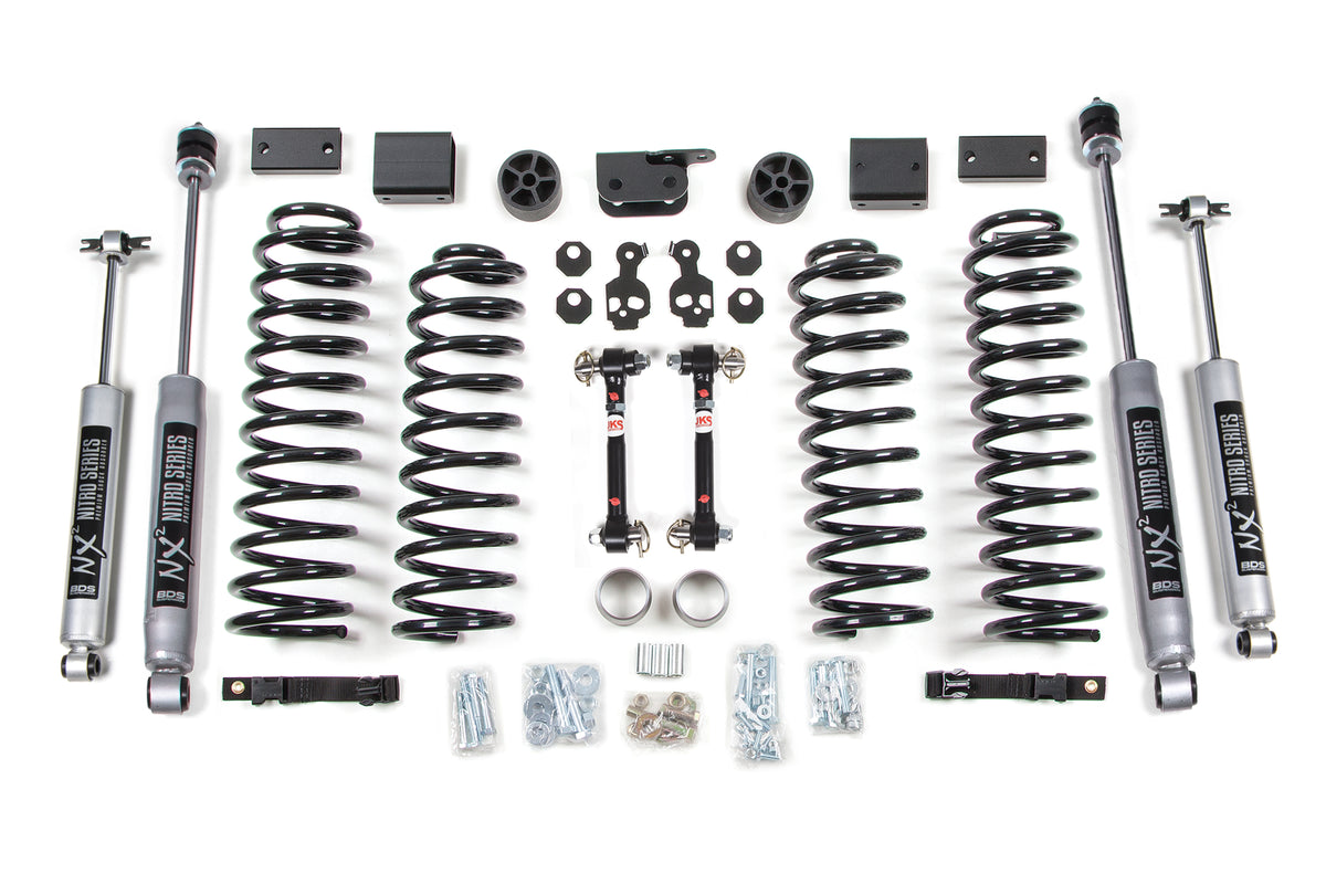 3 Inch Lift Kit Jeep Wrangler JK 12-18 2-Door Fixed Sway Bar Link BDS Suspension
