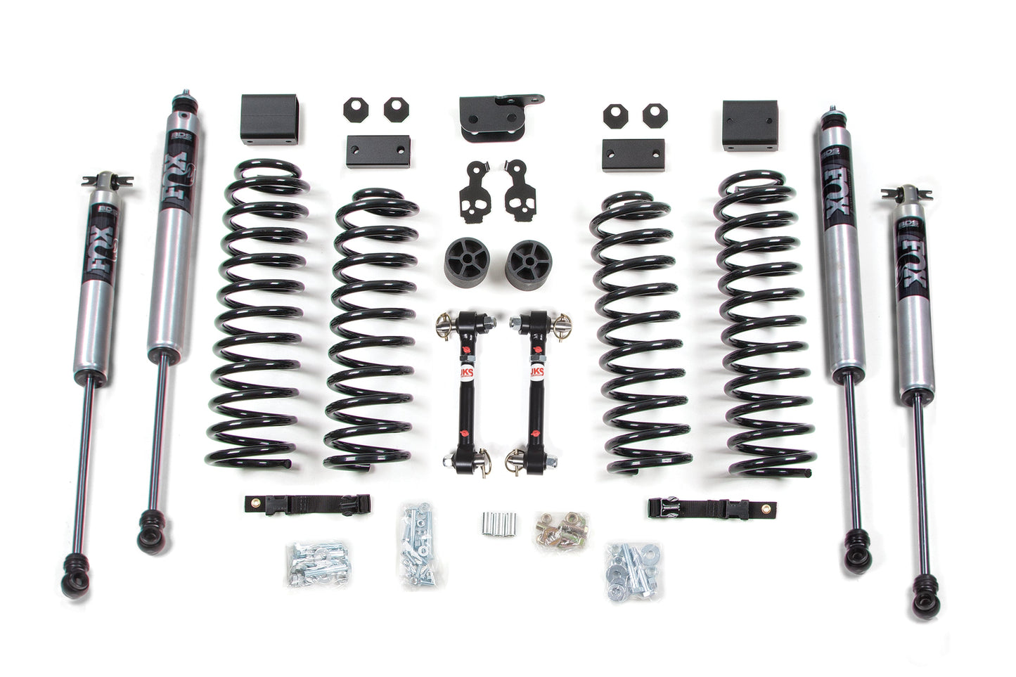 3 Inch Lift Kit Jeep Wrangler JK 07-11 2-Door Fixed Link Sway Bar BDS Suspension