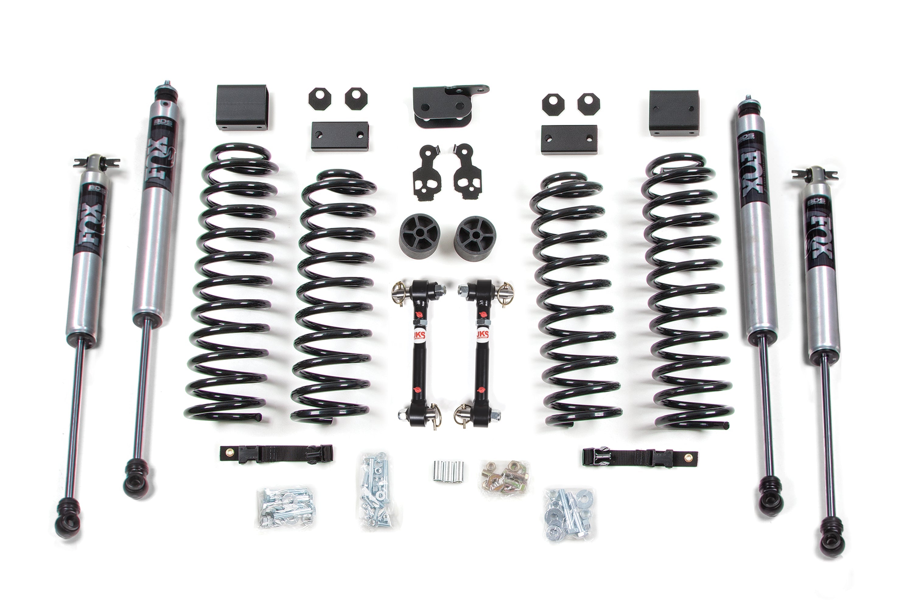 3 Inch Lift Kit Jeep Wrangler JK 07-11 2-Door Fixed Link Sway Bar BDS Suspension